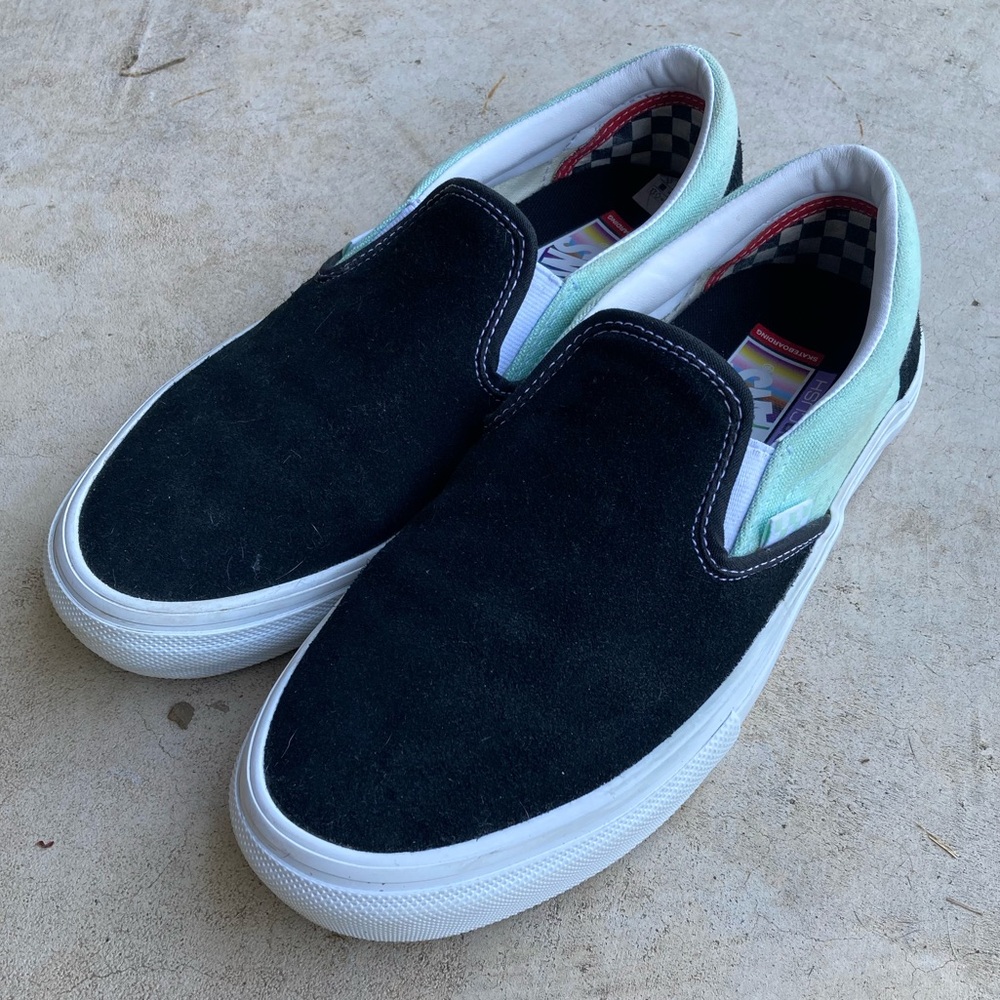 Vans Slip On SKATE. Black/Mint/White